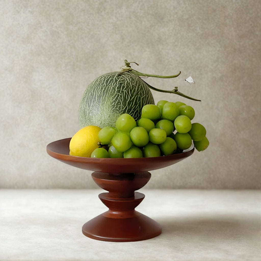 Rustic Elegance Pedestal Tray — product in use