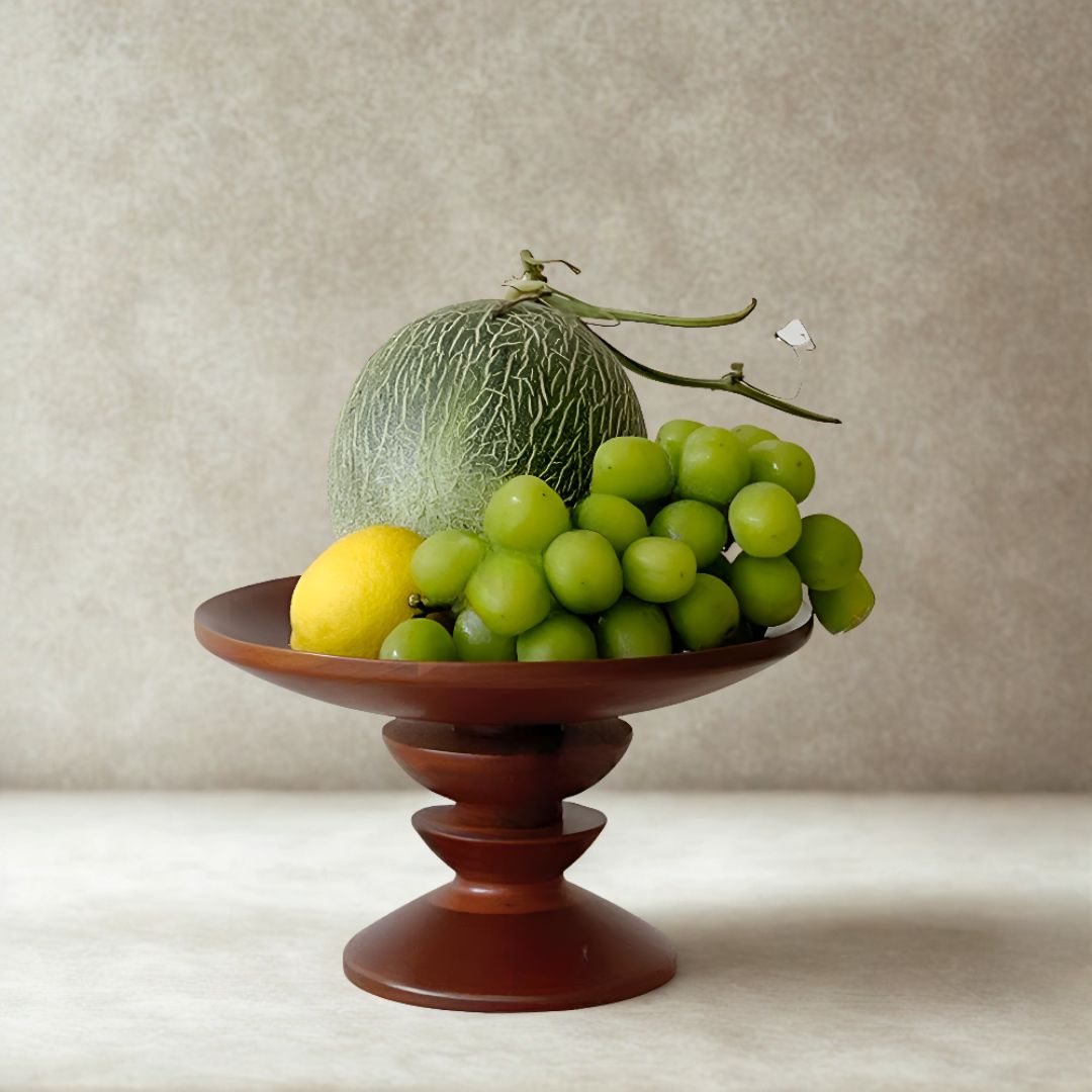 Rustic Elegance Pedestal Tray — product in use