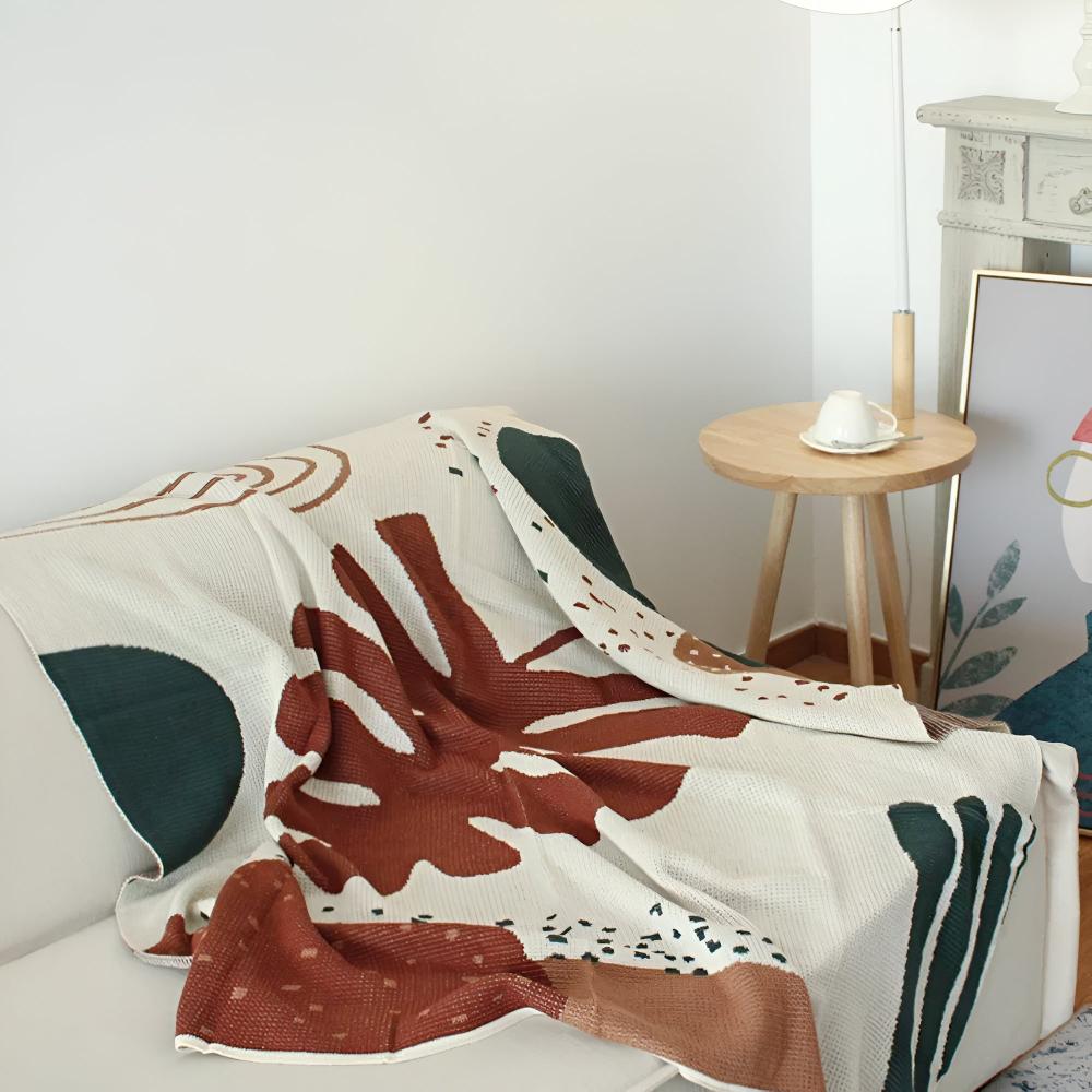 Abstract Style Knitted Throw — product detail view