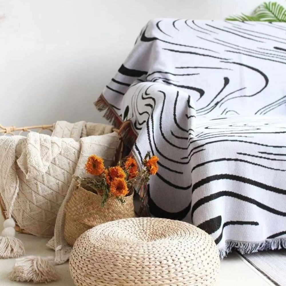 Marble Woven Throw Blanket — main product photo