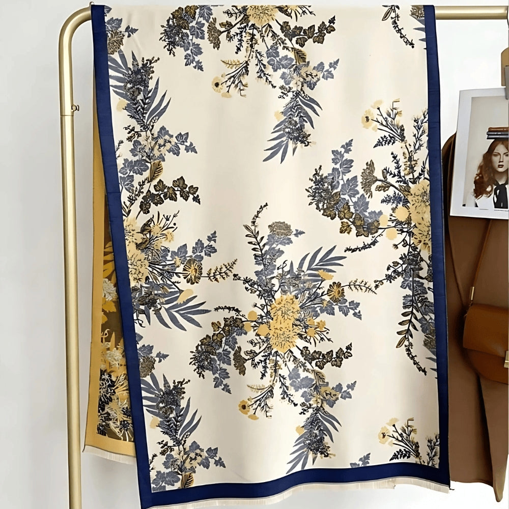 Nuvé Floral Soft Double Sided Scarf — product detail view