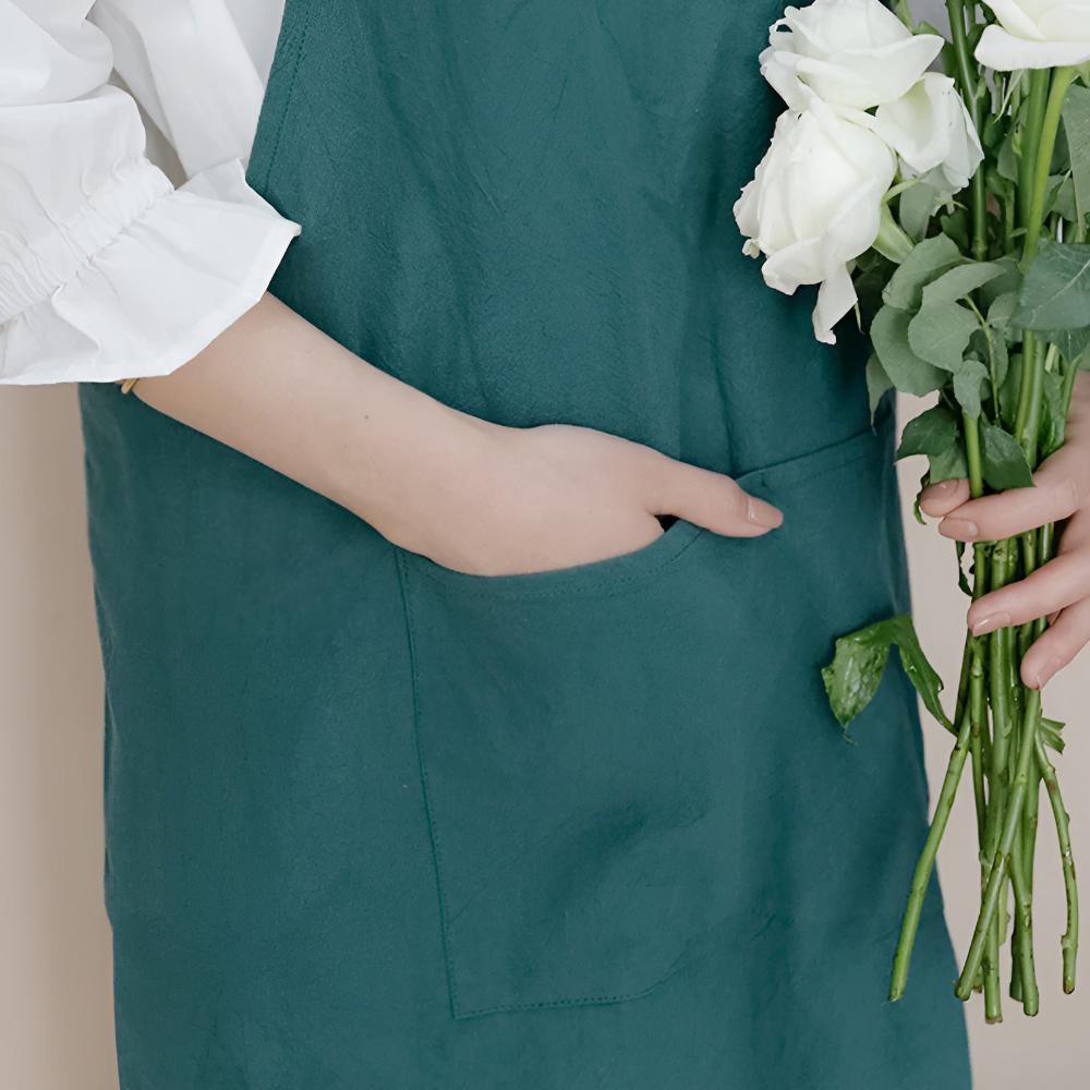 Minimalist Cross-Back Apron — product detail view