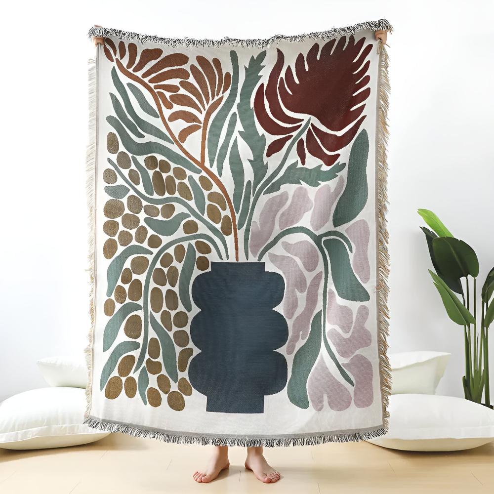 Floravase Woven Throw — alternate angle view