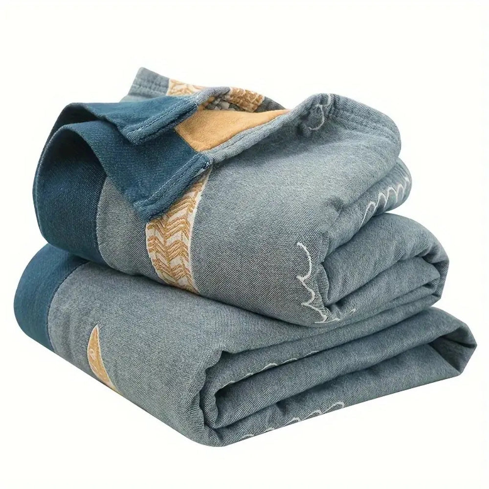 Golden Fish Cotton Gauze Reversible Blanket — additional view