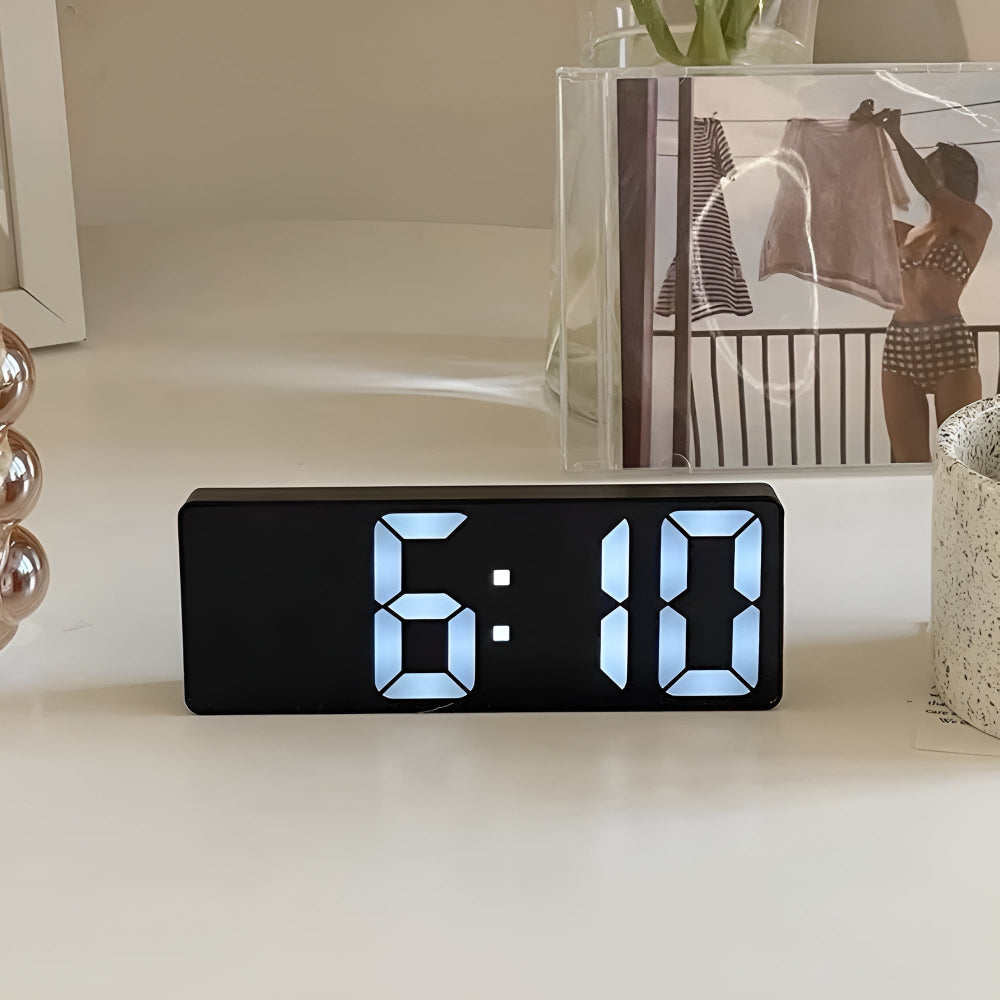 Digital LED Mirror Alarm Clock — additional view