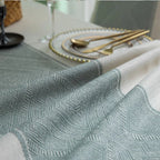 Glisstra Geometric Tassel Tablecloth — size and scale reference