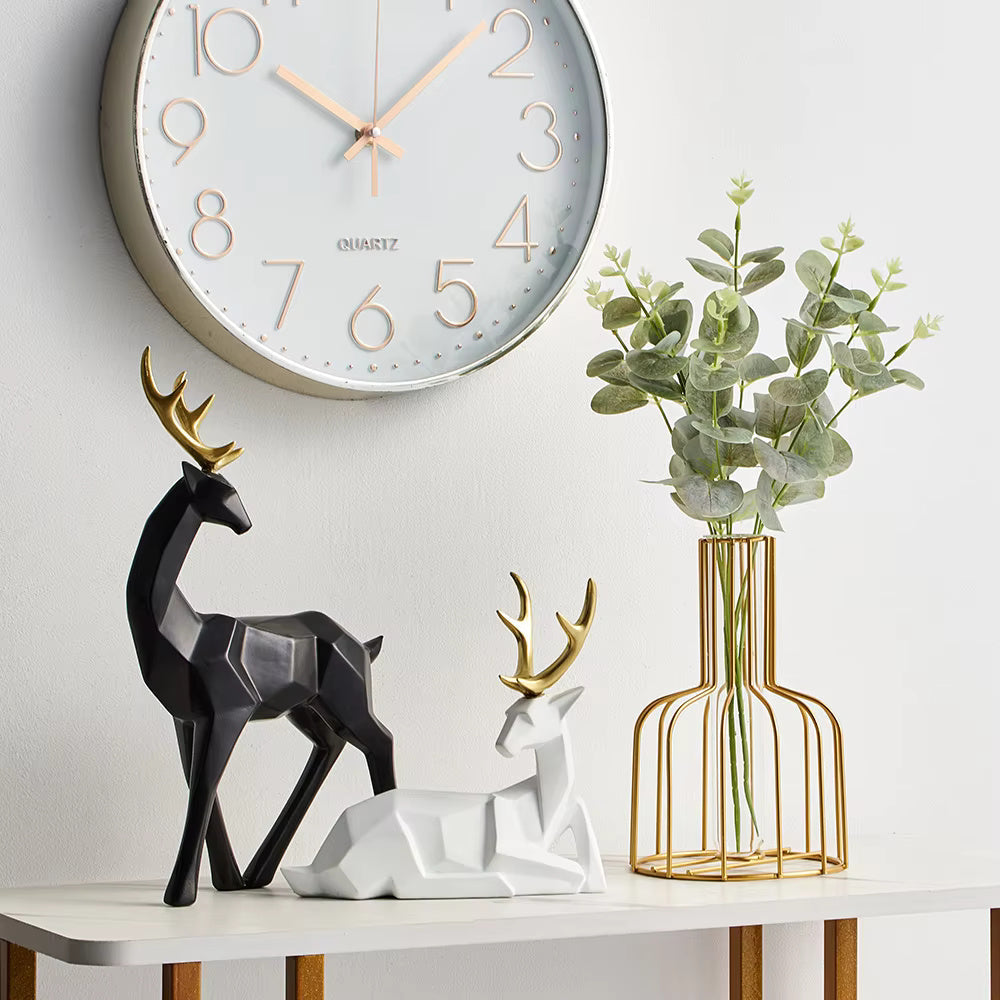 Creative Geometric Deer Figurine — product in use