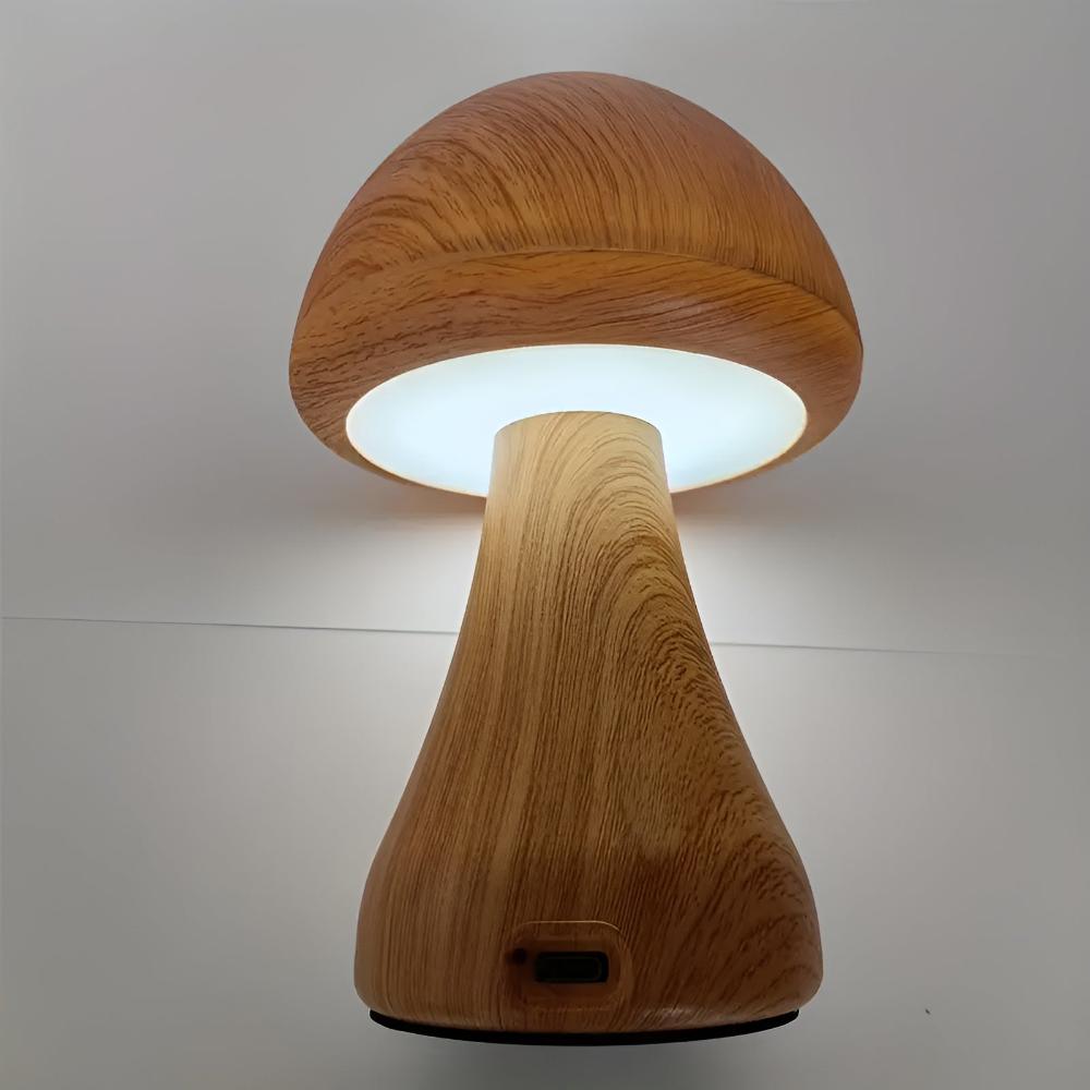 Wooden Mushroom Lamp — additional view