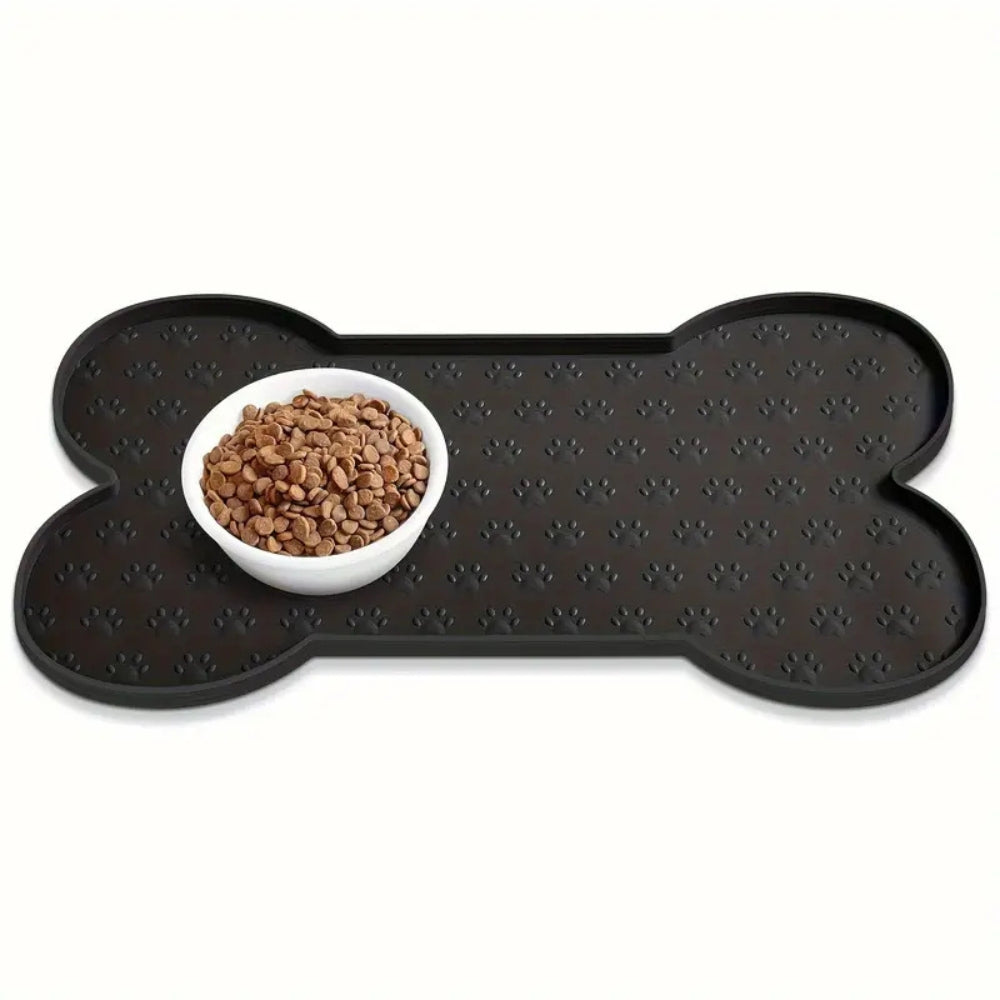 Bone-Shaped Silicone Pet Feeding Mat — alternate angle view