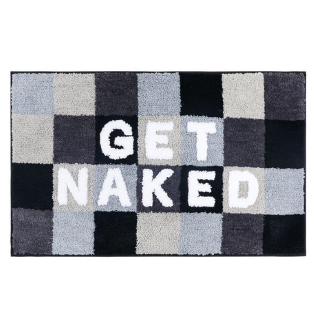 "Get Naked" Funny Bathroom Mat — alternate angle view