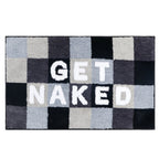 "Get Naked" Funny Bathroom Mat — alternate angle view