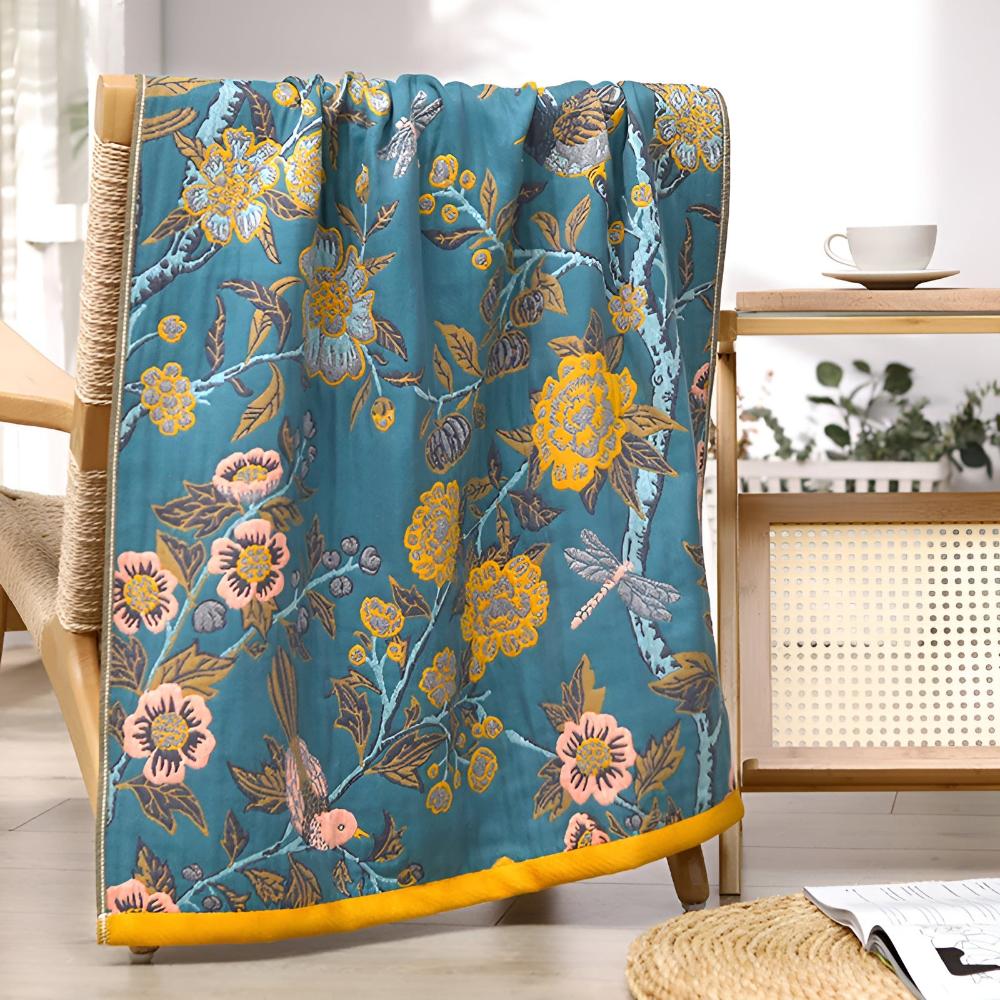 Hibiscus Reversible Bath Towel — product feature detail