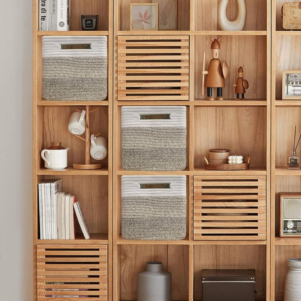 Woven Cotton Rope Storage Basket — lifestyle shot