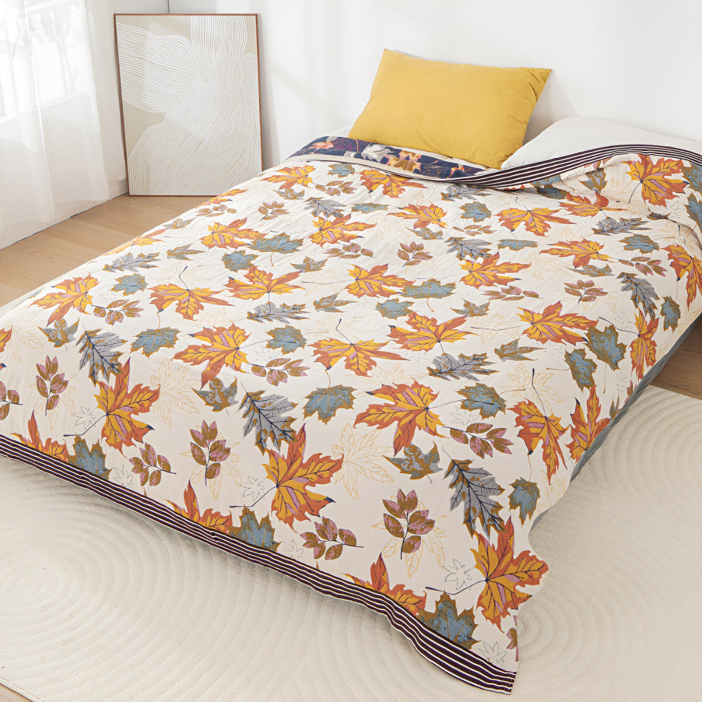 Maple Leaf Cotton Blanket — main product photo