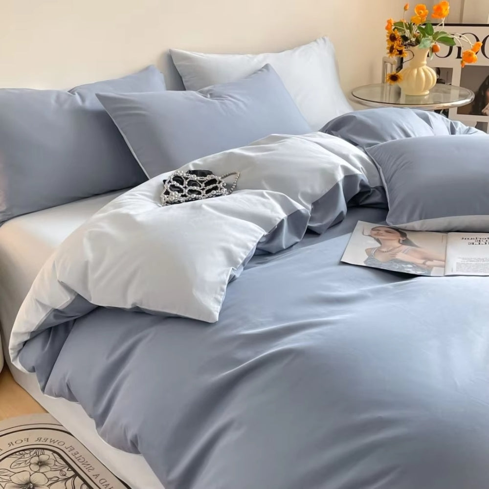 Lustova Cotton Quilt Cover | 3pcs Set — size and scale reference