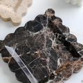Scalloped Marble Travertine Jewellery Tray — main product photo