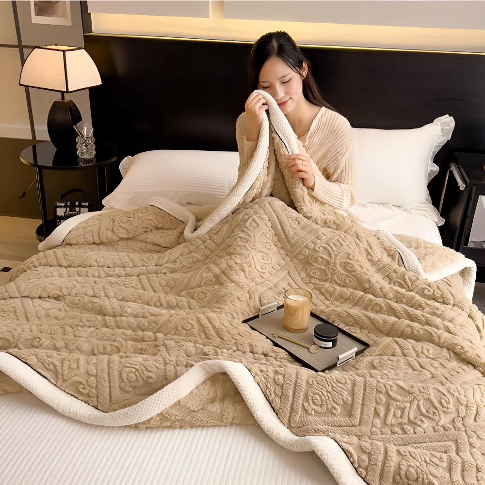 Velvet Mandala Sherpa Blanket — product detail view