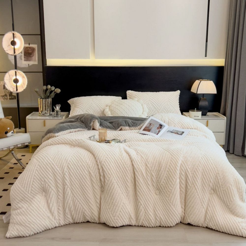 Chevron Luxe Plush Blanket — main product photo