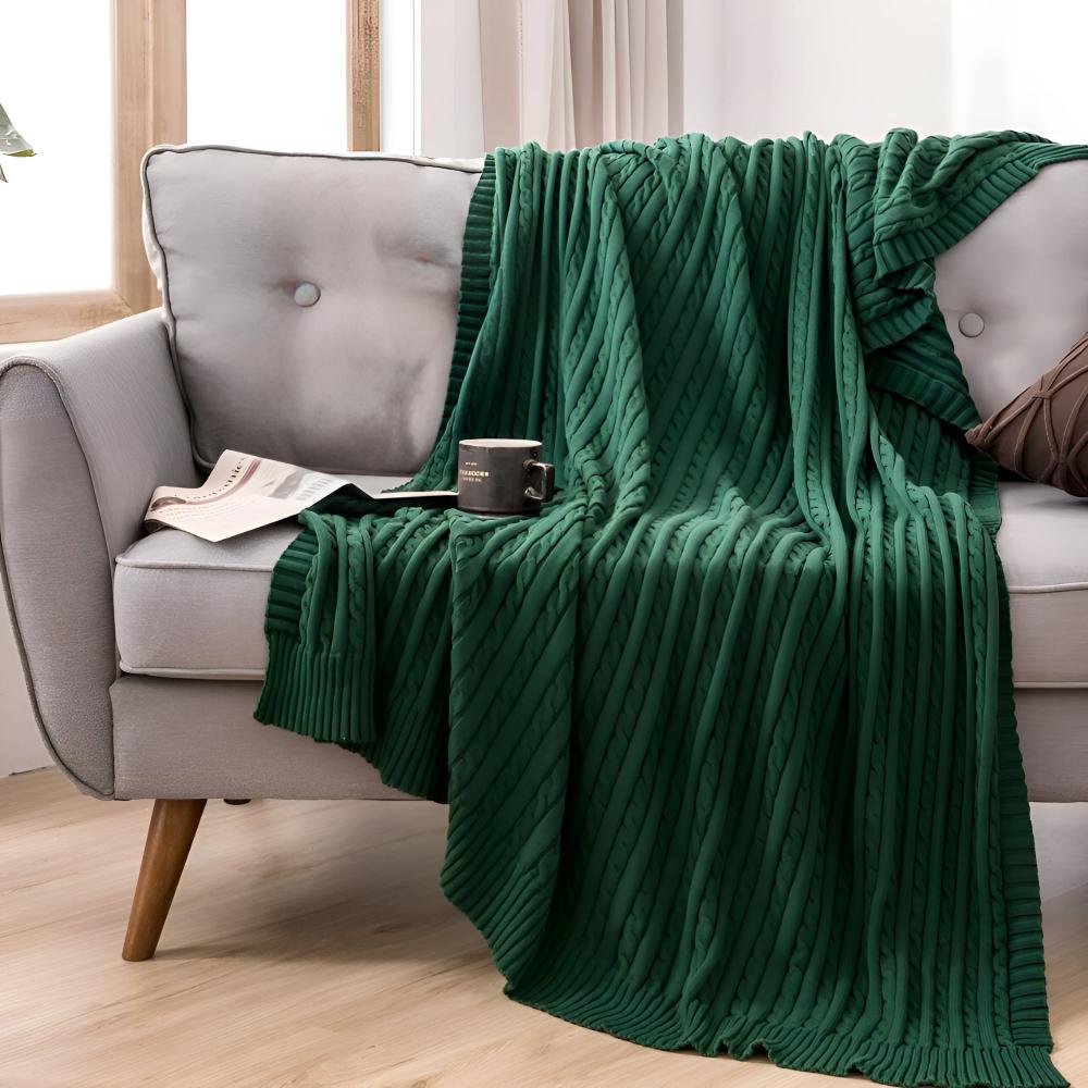 Braid Knitted Cotton Throw — main product photo
