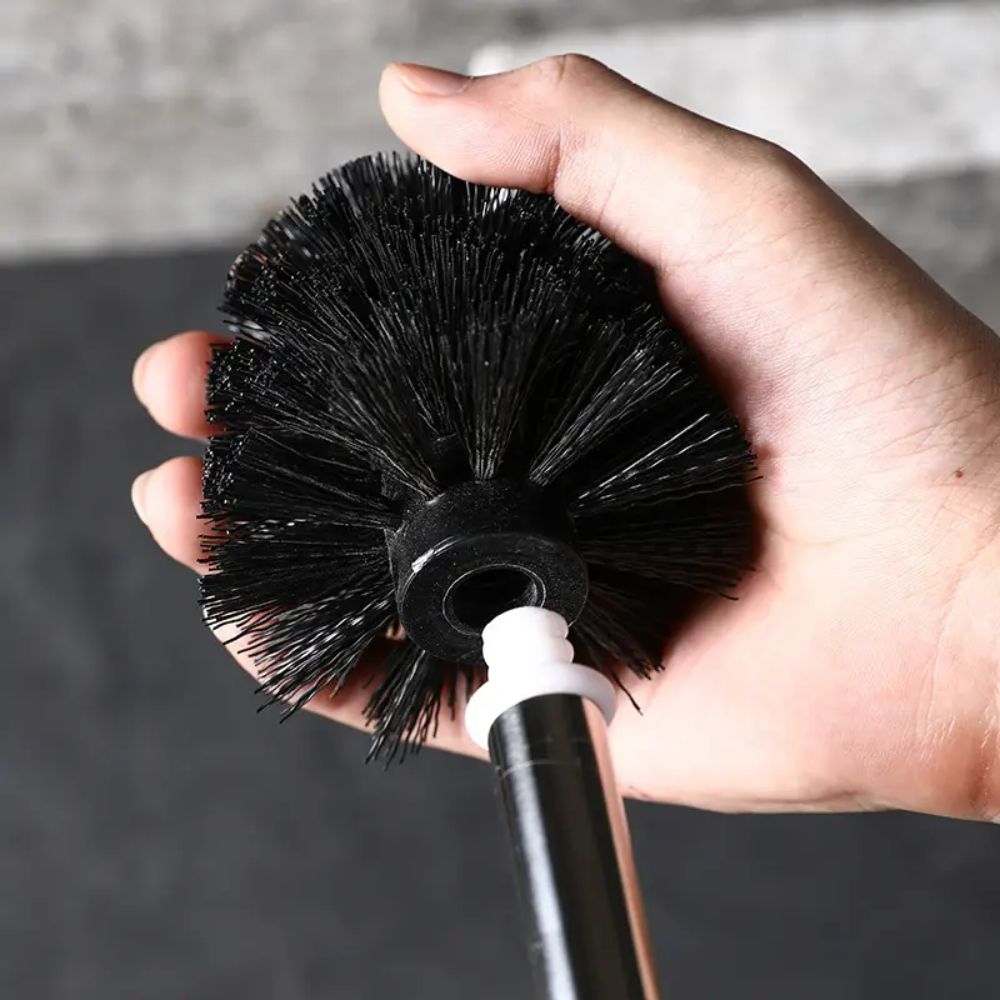 Retro Stone Ceramic Toilet Brush — product in use