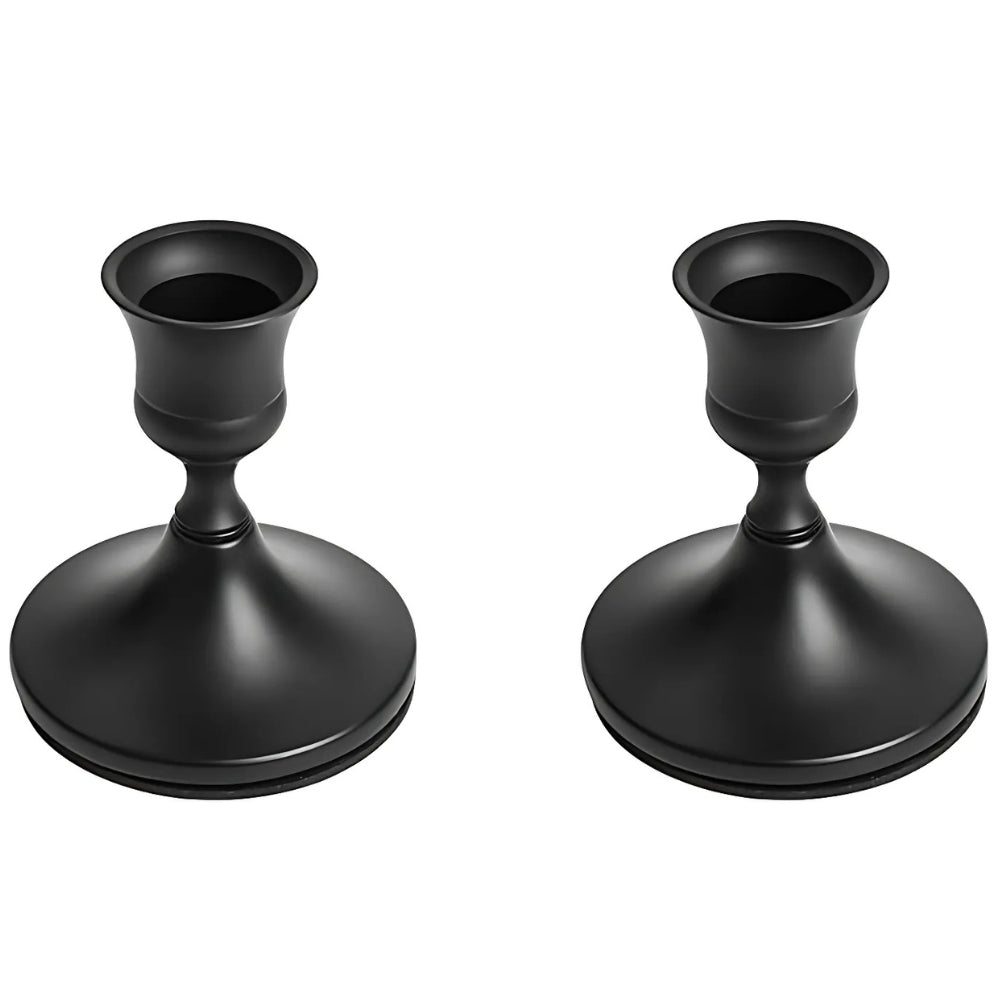 Shimmering Vintage Candle Holder | 2pc Set — alternate angle view