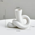 Knot Ceramic Candle Holder — material texture close-up