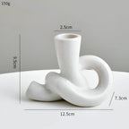 Knot Ceramic Candle Holder — material texture close-up
