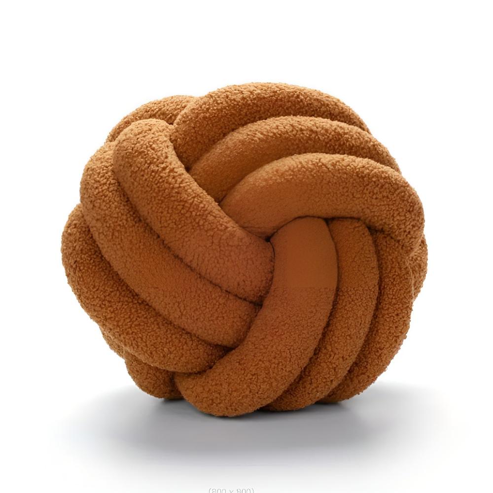 Knotted Boucle Cushion — material texture close-up