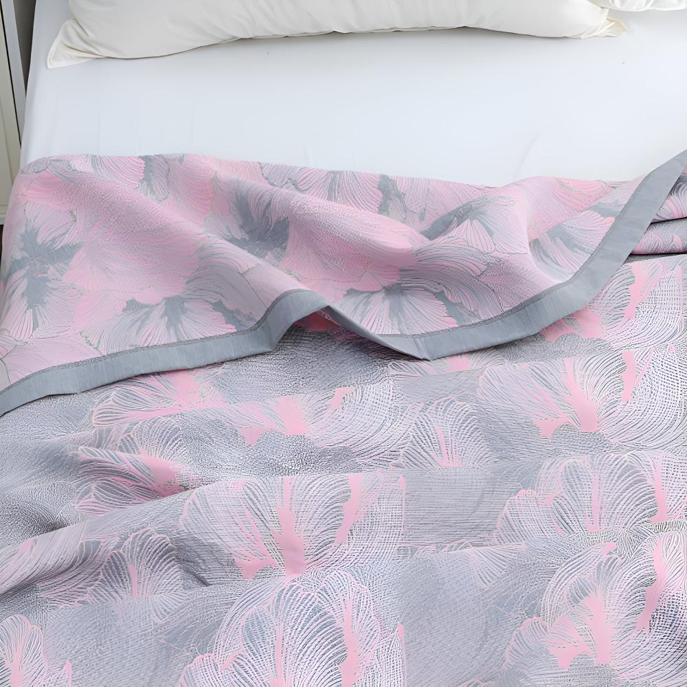 Flower Print Flax Throw — additional view