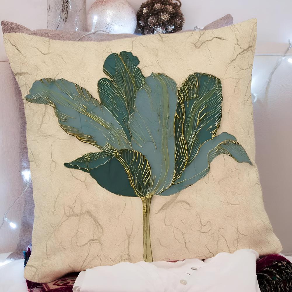 Emerald Leaf Cushion Cover — additional view