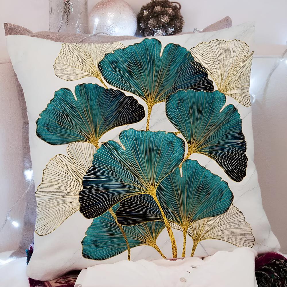 Emerald Leaf Cushion Cover — product feature detail