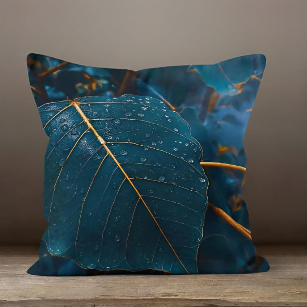 Emerald Leaf Cushion Cover — lifestyle shot
