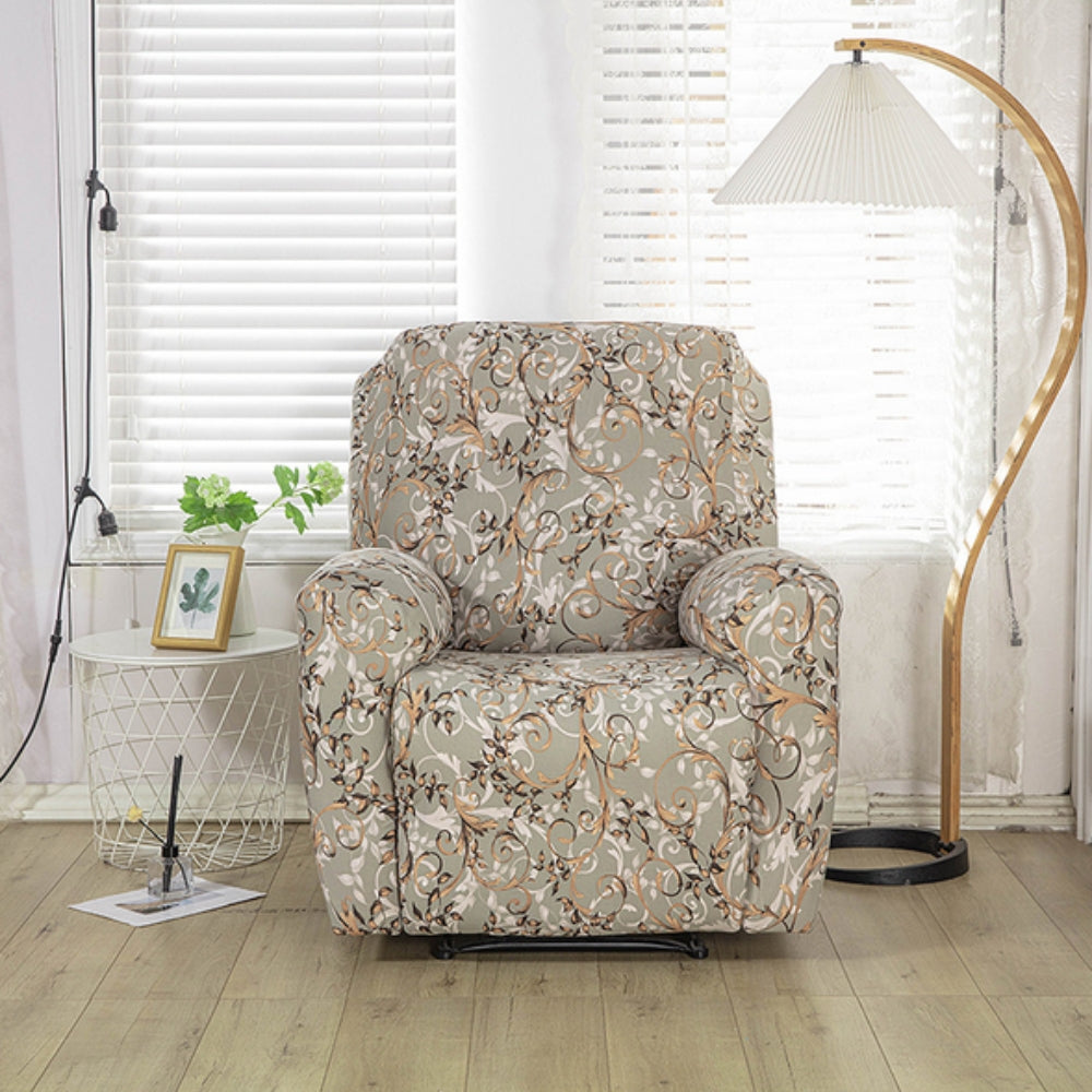 Floral Recliner Sofa Cover — material texture close-up