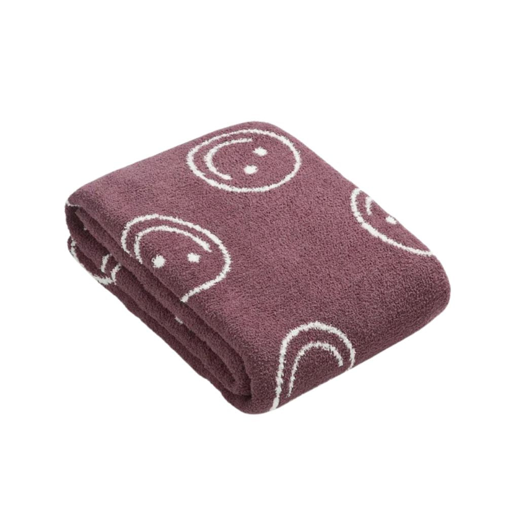 Smiley Face Plush Blanket — size and scale reference