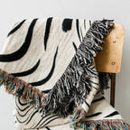 Marble Woven Throw Blanket — material texture close-up