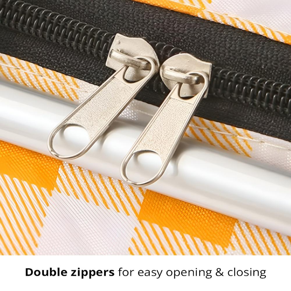 Foldable Checkered Picnic Basket — product close-up