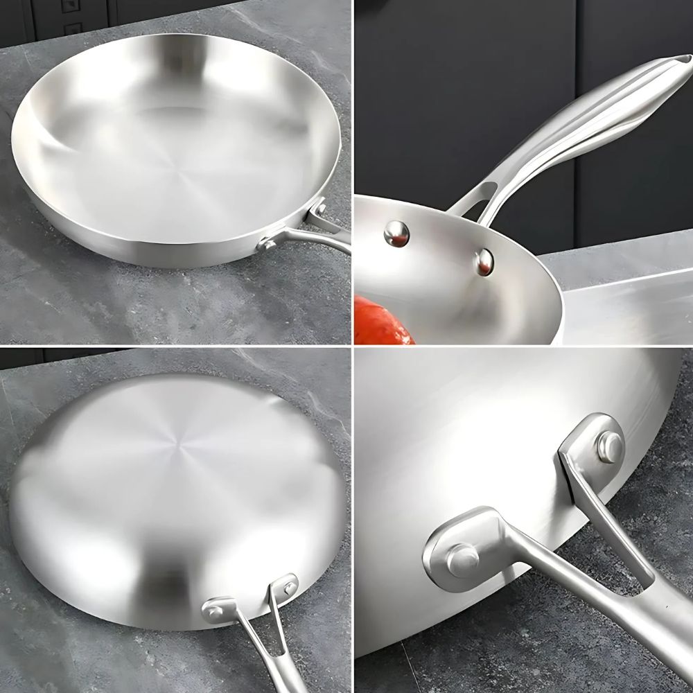 Stainless Steel Frying Pan — product detail view