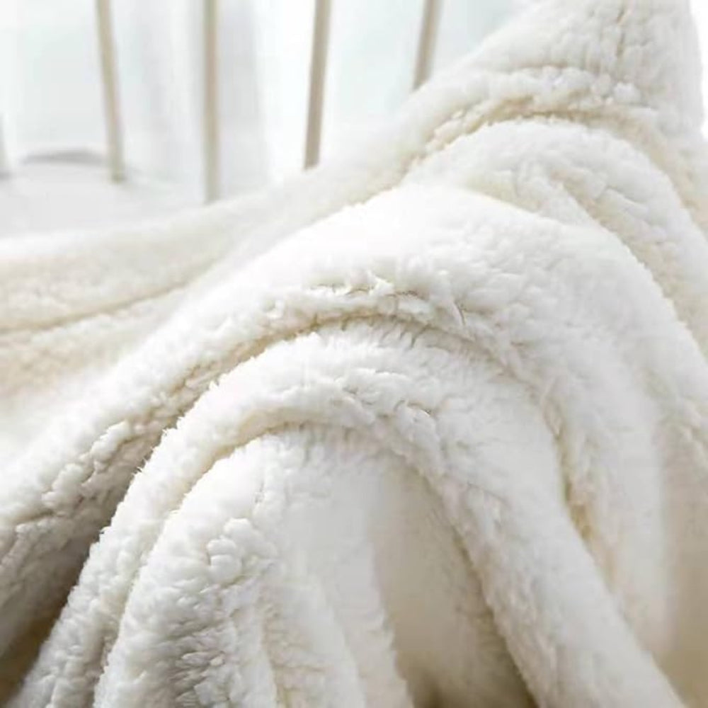 Seraphina Velvet Sherpa Blanket — lifestyle shot