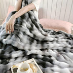 Ripple Tie-Dye Faux Fur Blanket — additional view