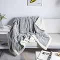 Fluffy Stripes Sherpa Blanket — alternate angle view