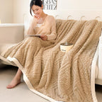 Velvet Mandala Sherpa Blanket — material texture close-up