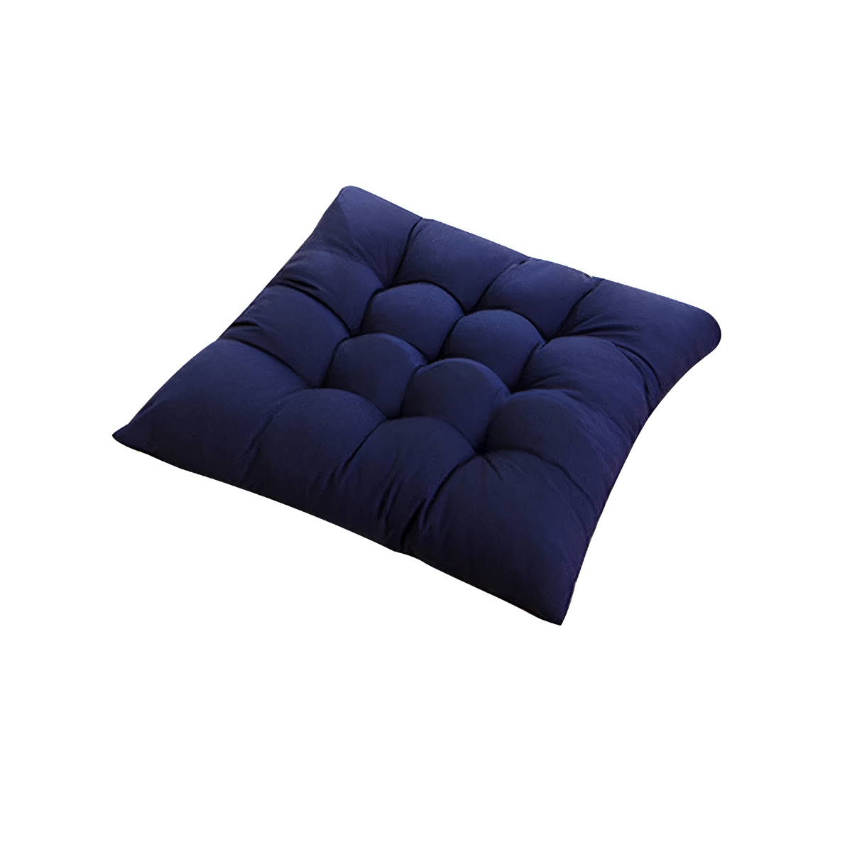 Vibrant Button-Tufted Padded Cushions — size and scale reference