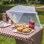 Mesh Pop-Up Food Protector — product in use