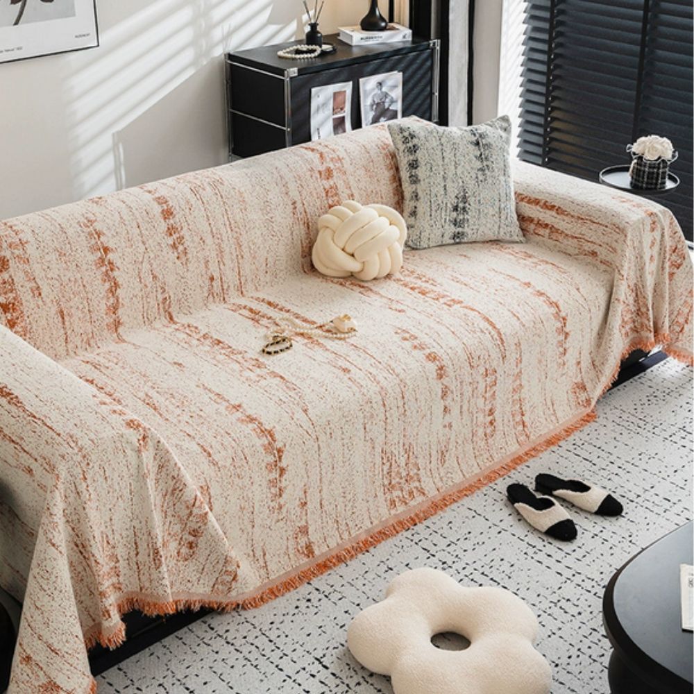 Almond Crest Sofa Cover — alternate angle view