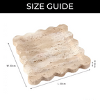 Scalloped Marble Travertine Jewellery Tray — alternate angle view