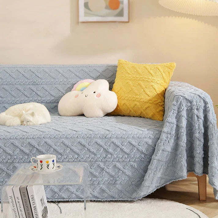 Snuggle Sherpa Sofa Cover — alternate angle view