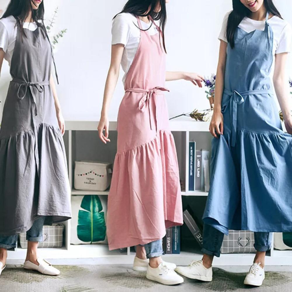 Blossom & Breeze Cotton Linen Apron — main product photo