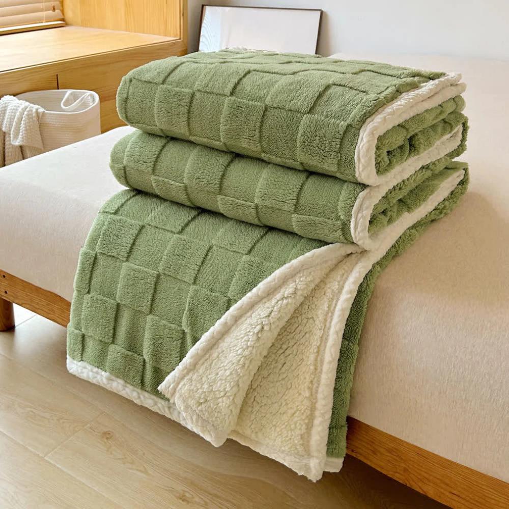 Plush Square Checkerboard Blanket — main product photo