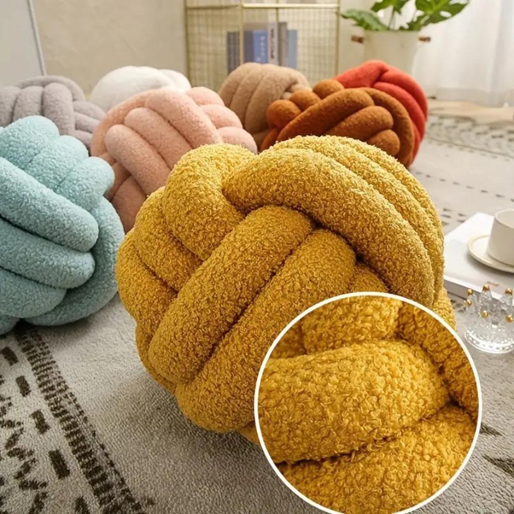 Knotted Boucle Cushion — product detail view