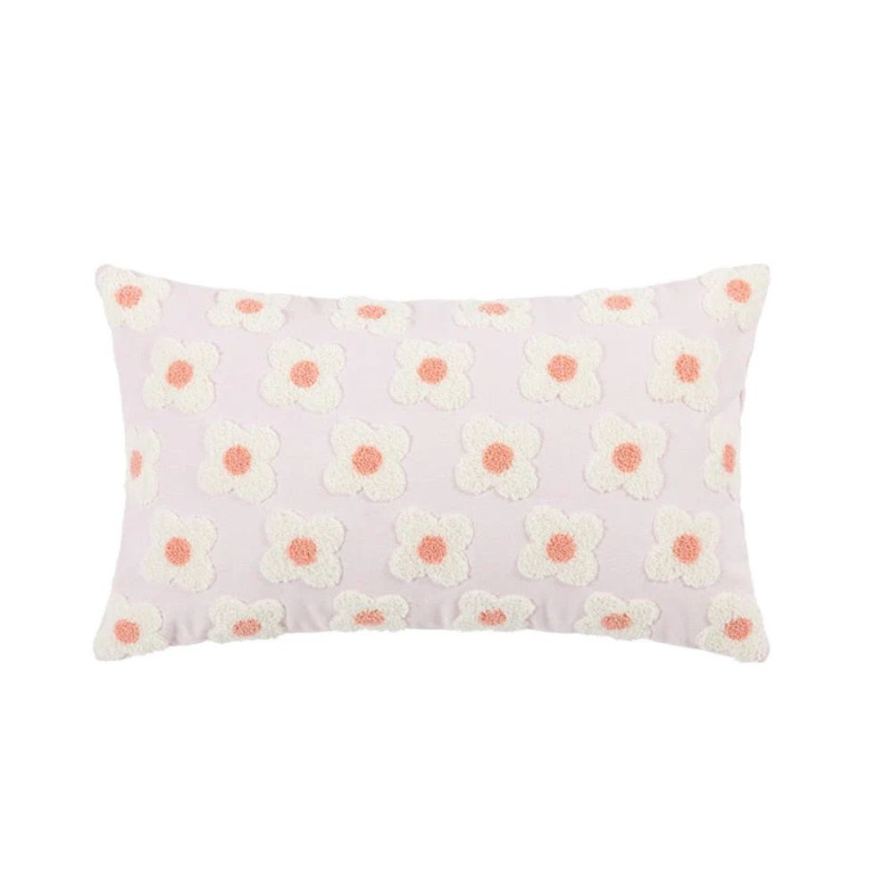 Lustrous Floral Embroidered Cushion Cover — alternate angle view